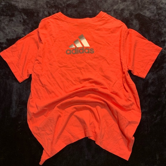 💙 Vintage Y2K Adidas Red Medium Short Sleeve Running Tee - Picture 2 of 7